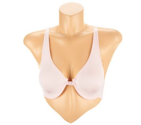 Barely Breezies Microfiber Front Closure Bra with UltimAir Lining - A211590