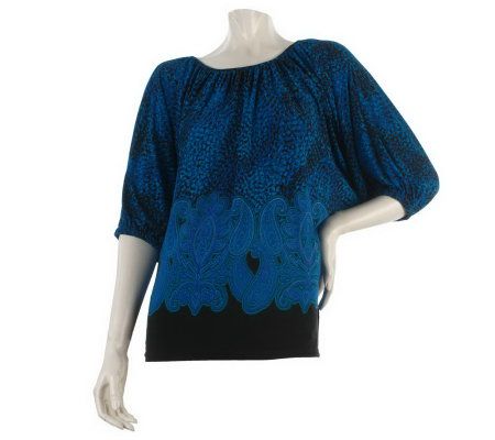 M by Marc Bouwer Printed Dolman Sleeve Top - A216290