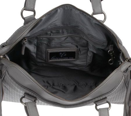 Luxe Rachel Zoe Lamb Leather Satchel with Tassel Zipper