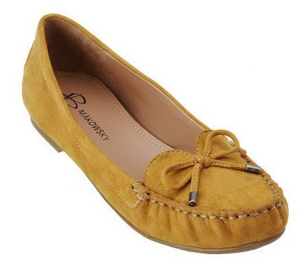 B. Makowsky Tyrone Suede Moccasins with Tie Detail - A220490