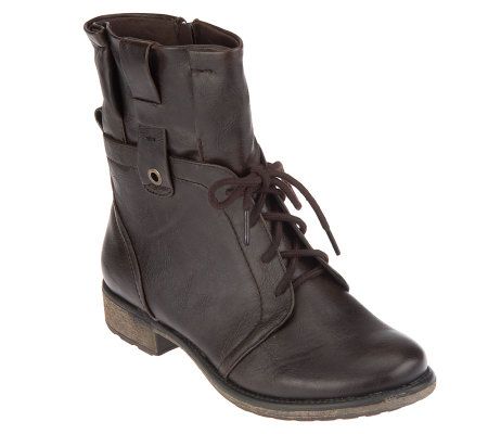 BareTraps Sindy Ankle Boots with Zip and Lace-up Detail - A227890