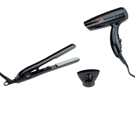 CHI Smart Titanium Ceramic Mini Iron/Dryer Travel Set - A328190