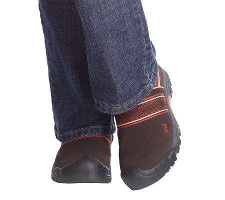 Ryka WaterResistant Suede Clogs with Faux Shearling Liner