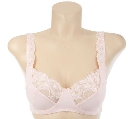 Barely Breezies Microfiber & Lace Support Bra w/ UltimAir - A93890