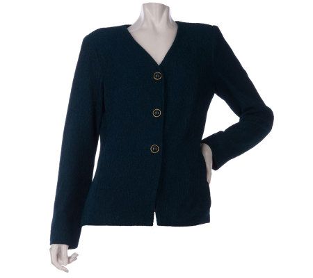 Linea by Louis DellOlio Textured Jacket with Button Detail - A219791