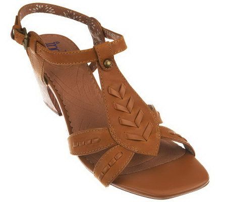 Clarks Indigo Plush Shimmer Leather Braided T-Strap Sandals - A222491