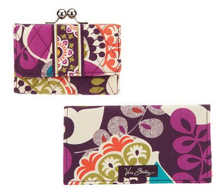 Vera Bradley Signature Print Small Kisslock Wallet and Checkbook Cover - A230791