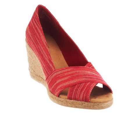 White Mountain Matador Peep Toe Espadrille Wedges - A231991
