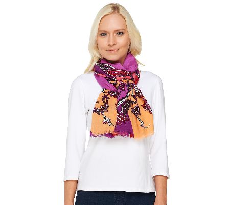 Paisley Scroll Printed Wrap by VT Luxe - A232291