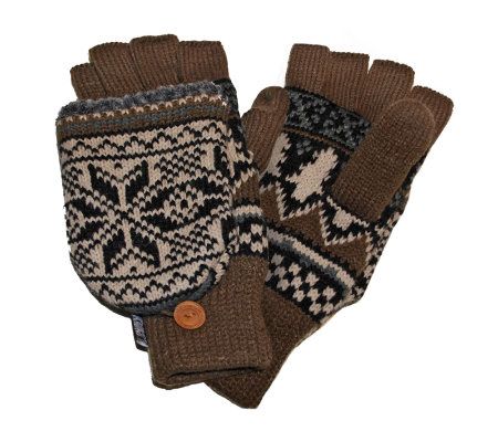 Muk Luks Traditional Nordic Flip Glove for Men - A320491