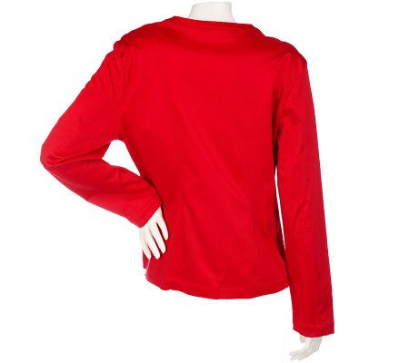 Susan Graver Cotton Sateen Jacket with Hook and Eye Closures