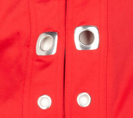 Susan Graver Cotton Sateen Jacket with Hook and Eye Closures