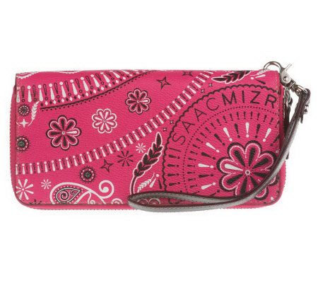 Isaac Mizrahi Live! Signature Print Double Zip Wallet - A212092