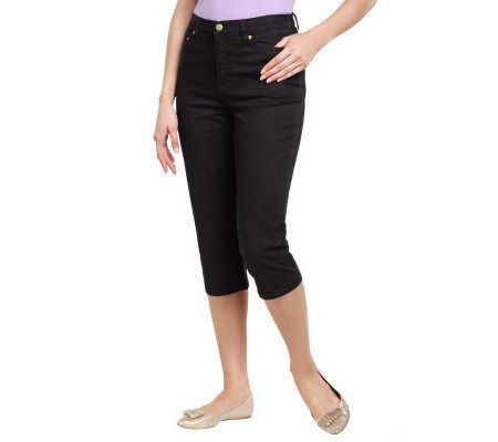 Liz Claiborne New York Stretch Denim Straight Leg Capri Jeans - A214392