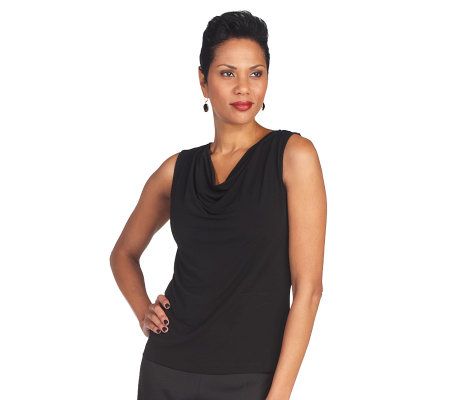 Joan Rivers Drape Front Shell - A216092