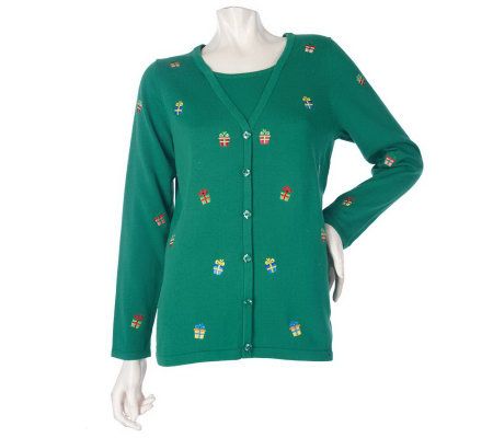 Quacker Factory Allover Embroidered Duet Cardigan - A216192