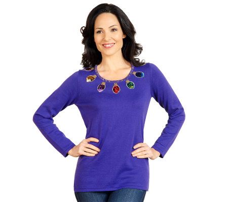 Quacker Factory Light Up My Life Sweater - A216892