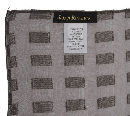 Joan Rivers Metallic Window Chiffon Scarf