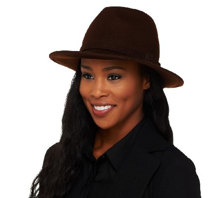 Fedora with Self Band and Buckle by VT Luxe - A218992