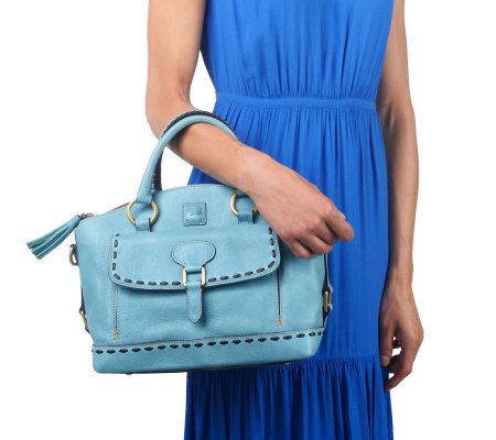 Dooney & Bourke Florentine Leather East/West Pocket Satchel