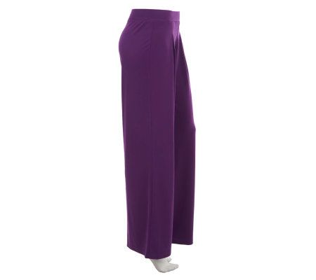 George Simonton Crystal Knit Petite Wide Leg Pants