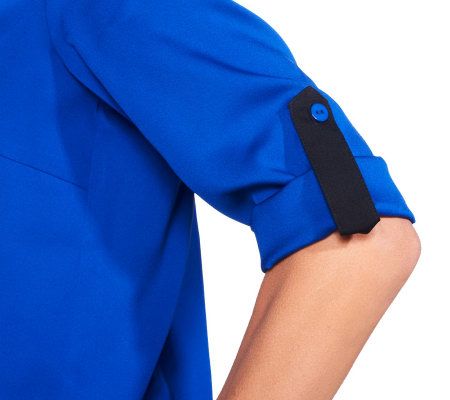 Joan Rivers Modern Chic Blouse with Contrast Trim