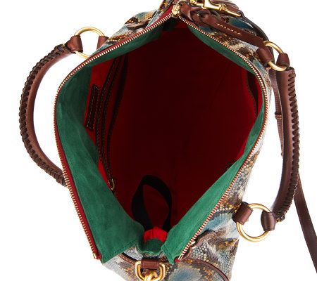 Dooney & Bourke Python Embossed Leather Satchel