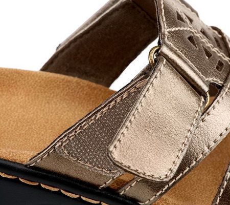 As Is Clarks Bendables Lexi Holly Leather Lightweight Slides