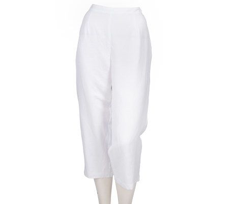 Bob Mackies Daisy Print Blouse & Crop Pants Set