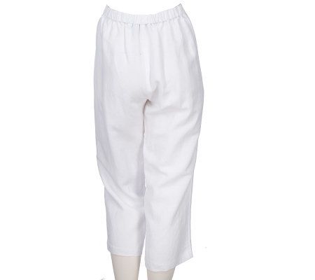 Bob Mackies Daisy Print Blouse & Crop Pants Set