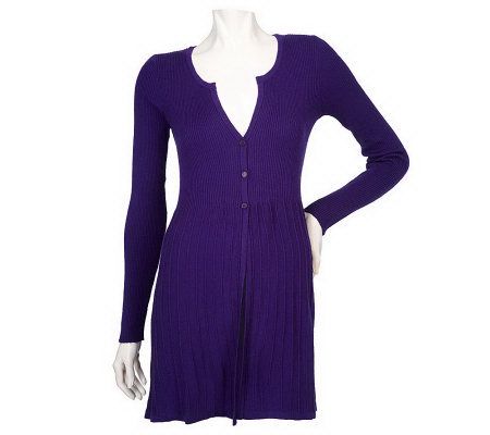 Dialogue Silk/Cotton/ Cashmere Blend V-neck Ribbed Cardigan - A91792