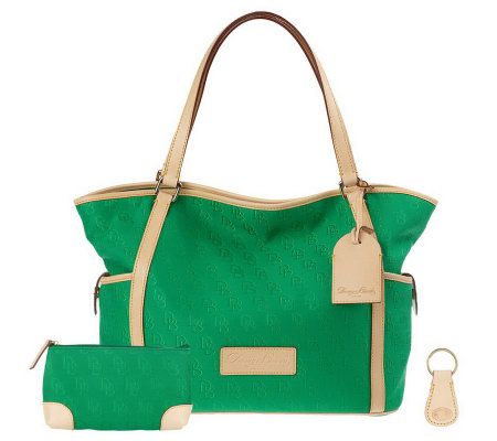 Dooney & Bourke Signature Fabric Tote with Accessories - A97692