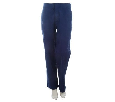 Denim & Co. Regular Modern Waist Stretch Twill Trousers - A210493