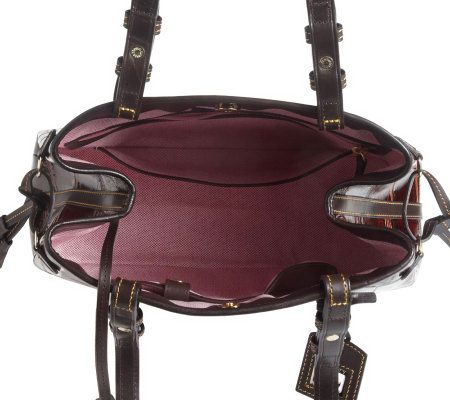 Dooney & Bourke Croco Embossed Leather Tassel Bag with Accessories