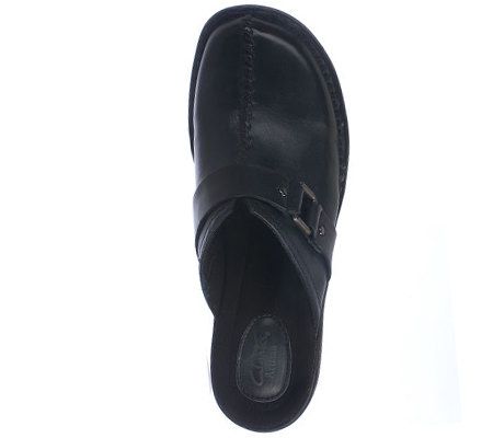 Clarks Artisan Mill Point Leather Clogs with Hardware Detail