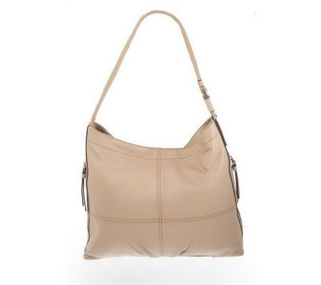 Tignanello Glove Leather Hobo Bag with Side Zippers - A219093