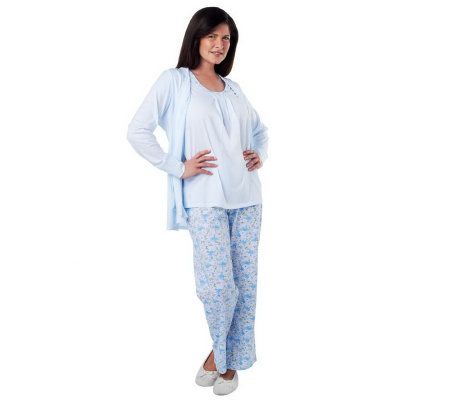 Carole Hochman Small Mums 100Cotton Jersey 3-piece Set - A220793
