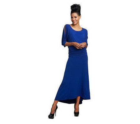 George Simonton Milky Knit Peekaboo Sleeve Top & Regular Maxi Skirt Set - A221393