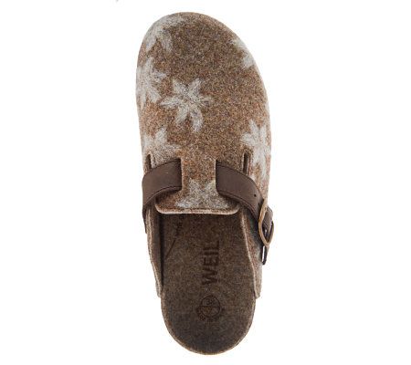 Weil by Orthaheel Flores Orthotic Slip-on Mule w/ Floral Pattern