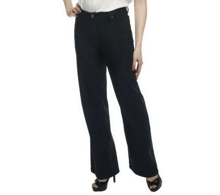 G.I.L.I. Tall Wide Leg Denim Trouser Pants - A231593
