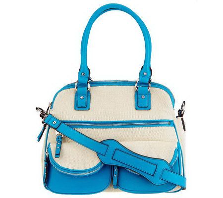 Aimee Kestenberg Canvas Lucy Satchel w/Front Pockets - A232593