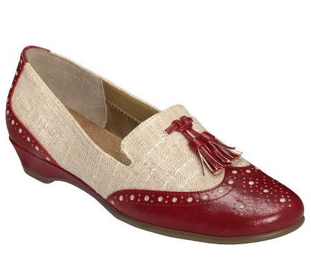 Aerosoles Cream Sota Wedge Oxfords - A313293