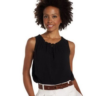 Isaac Mizrahi Live! Loop Through Belt with Logo Stud Detail - A202794