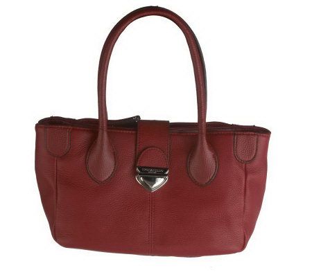 Tignanello Pebble Leather Shopper with Push Lock Detail - A216794