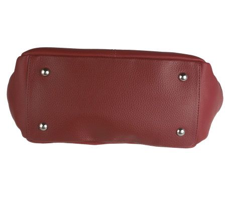 Tignanello Pebble Leather Shopper with Push Lock Detail