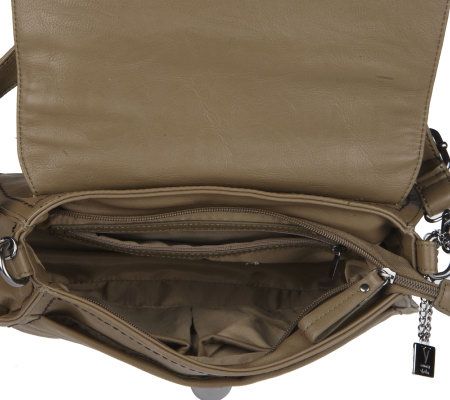 V Couture by Kooba Nappa Shoulder Bag with Faux Fur Detail