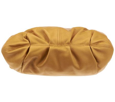 B. Makowsky Glove Leather Flap Satchel with Hardware Accent