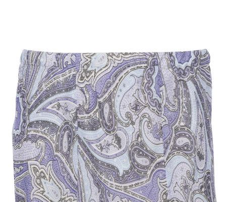 Linea by Louis DellOlio Pull-on Paisley Print Skirt