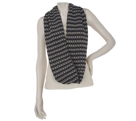 Isaac Mizrahi Live! Tonal Textured Stitch Eternity Scarf - A228794