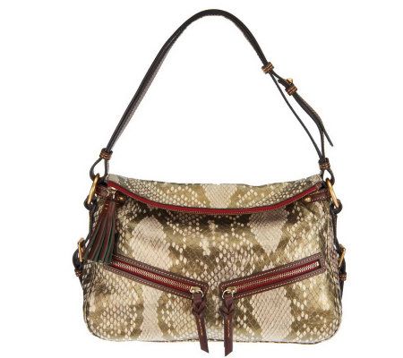 Dooney & Bourke Python Embossed Leather East/West Zip Sac - A229394